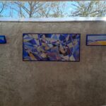 characters evolve in an abstract landscape