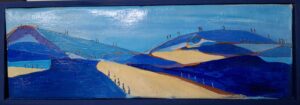 characters evolved in an abstract landscape